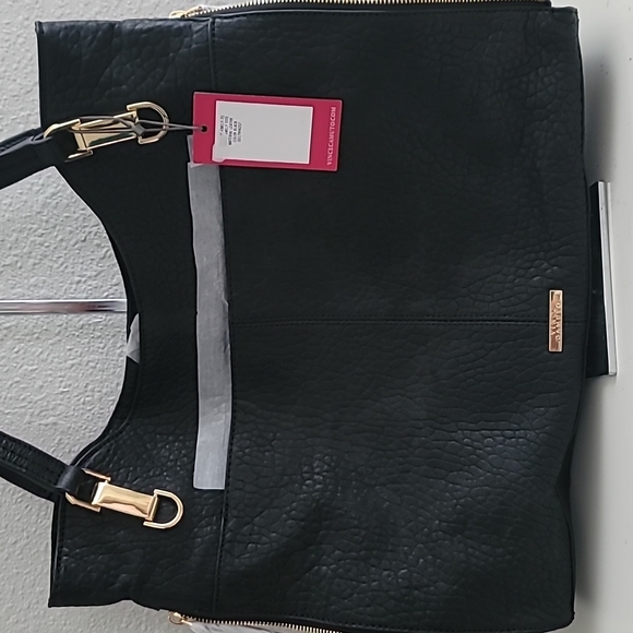 Vince Camuto Solid or Snake Embossed Leather Tote -Emely - Picture 2 of 14